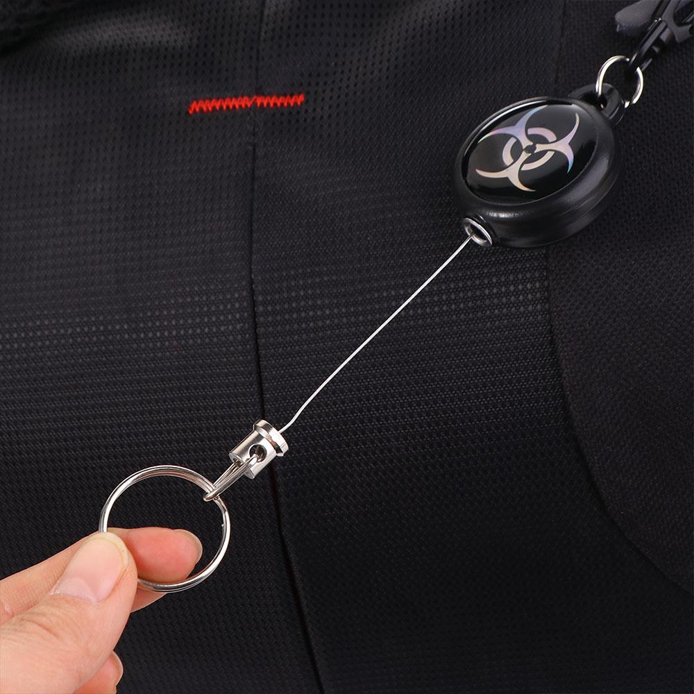 Anti Theft Steel Wire Retractable Keyring