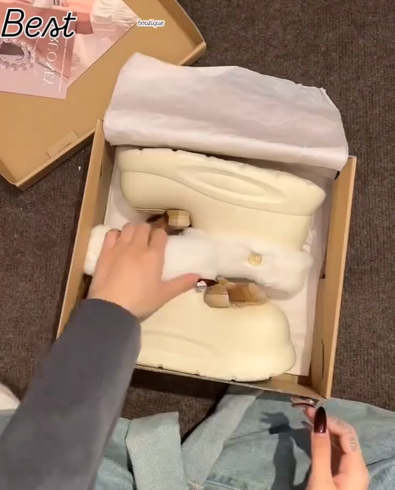 Cute bear warm shoes