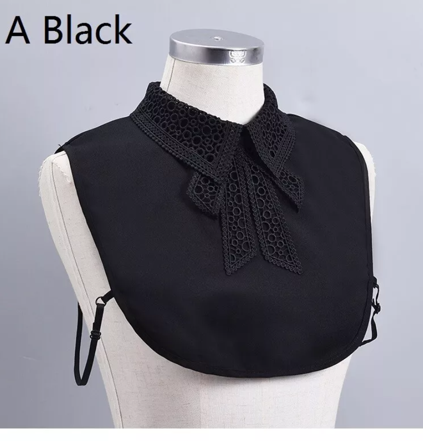 Half Shirt Top Detachable Decor Neck