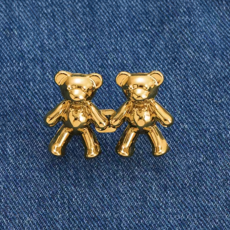 Cute Bear Pants Button Removable (2 PCS )
