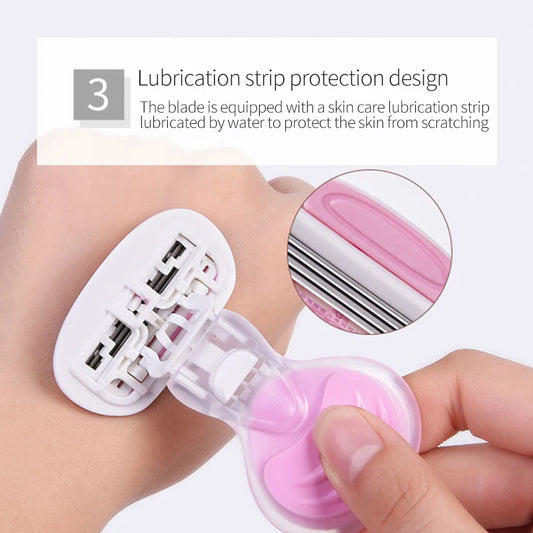 Mini Armpit Leg Face Hair Woman Trimmer Shaver Manual Shaving Women's Razor Trimmers 4/5 Layer Blades Razor For Female Bikini