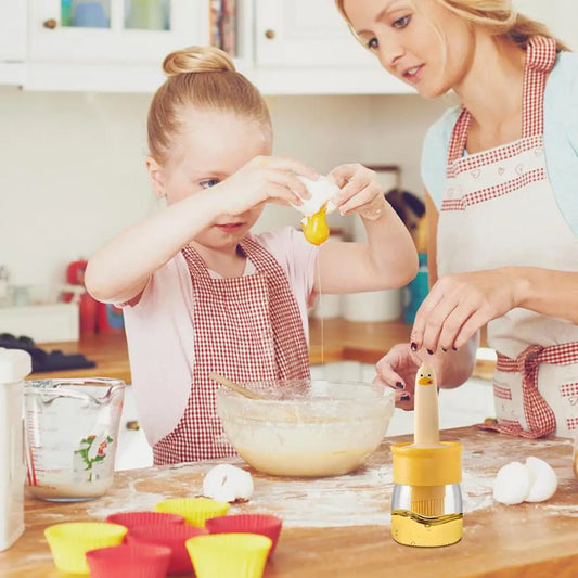 Olive oil dispenser with brushes
