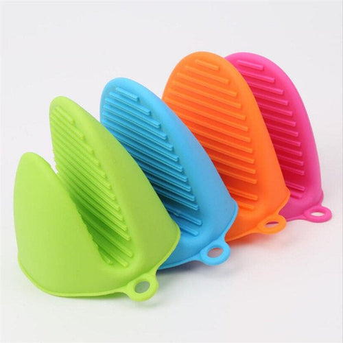 Pack of 2 Silicone Pot Holder For Finger Protection, Heat Resistant Grip