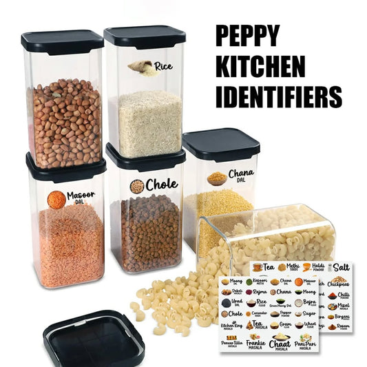 Waterproof Peppy Kitchen Identifiers Stickers