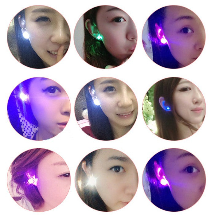 LED Ear Studs Ring Shinning Light ( 1 Pair )