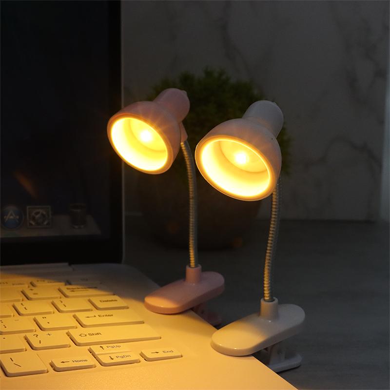Mini LED Clip Reading Lamp Night Lights Home Portable Book Clip Lamp