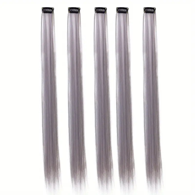 10Pc Colored Highlight Synthetic Hair Extensions