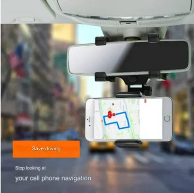 Car Rear View Mirror Phone Holder