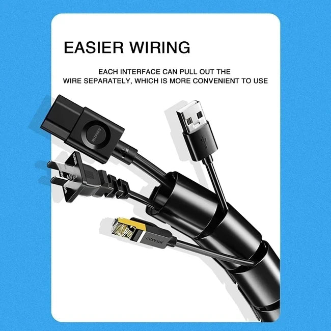 Cable Management Sleeve With Zipper