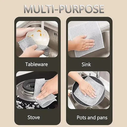 Multipurpose Wire Dishwashing Rags (pack of 4)