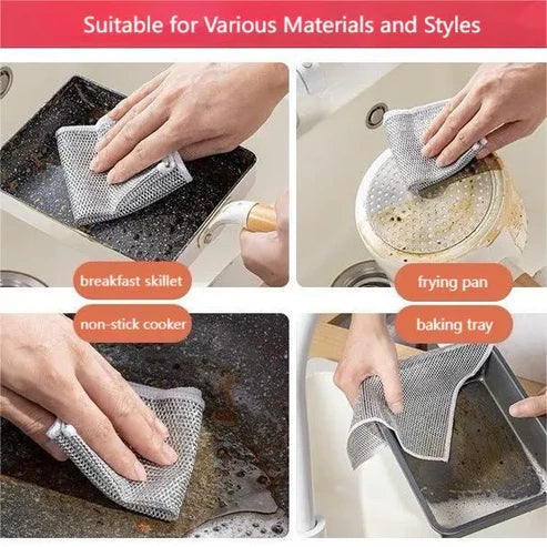Multipurpose Wire Dishwashing Rags (pack of 4)