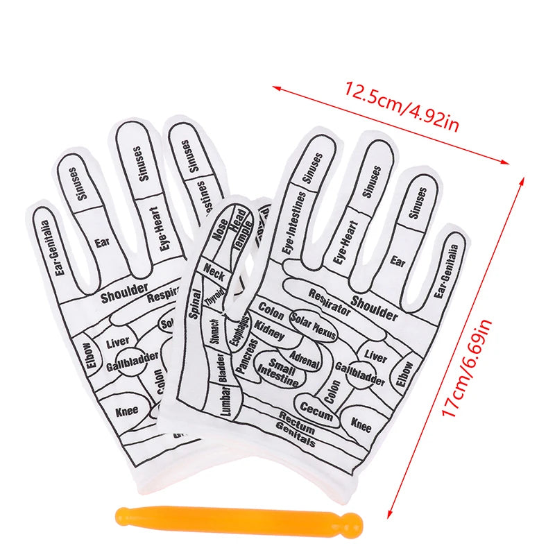 Gloves Hand Reflexology Tools (1 Pair)