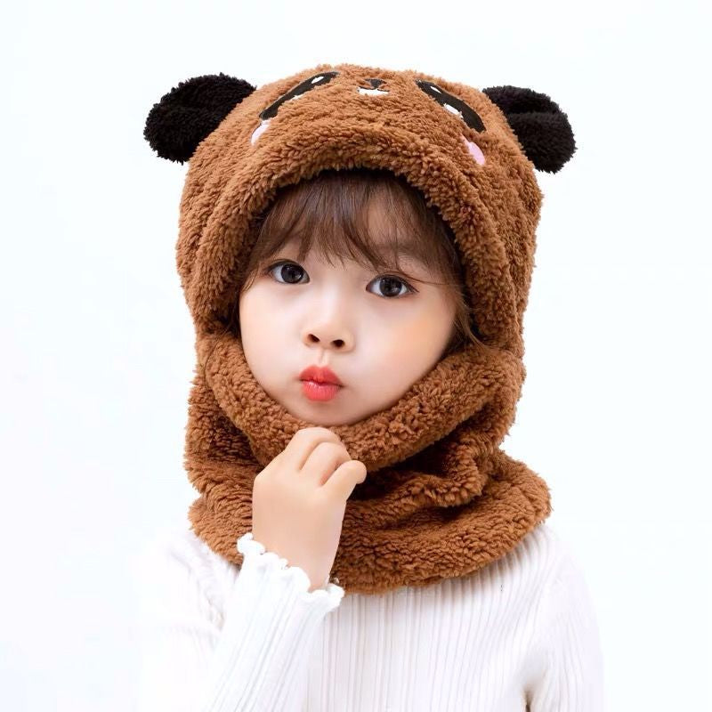 Breathable Windproof Cartoon Velvet Kids Hats