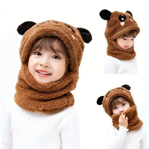 Breathable Windproof Cartoon Velvet Kids Hats