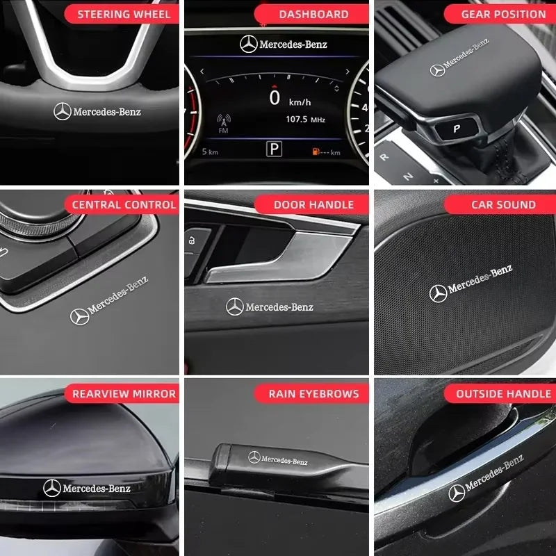 Car Interior Stickers (PACK OF 10)