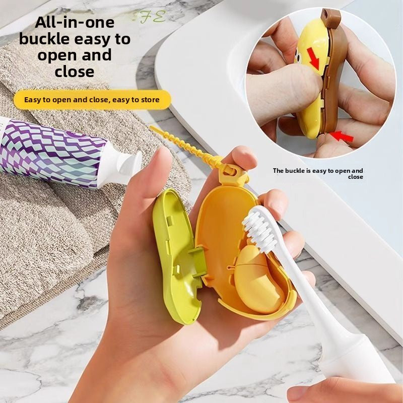 Banana Shaped travel toothbrush kit