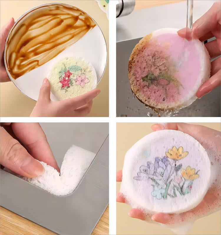 Wood Pulp Cotton Dishwashing Sponge