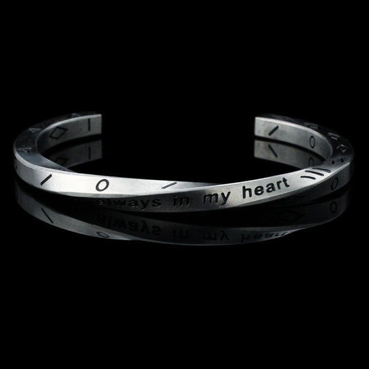 Stainless Steel Engraved Bangle
