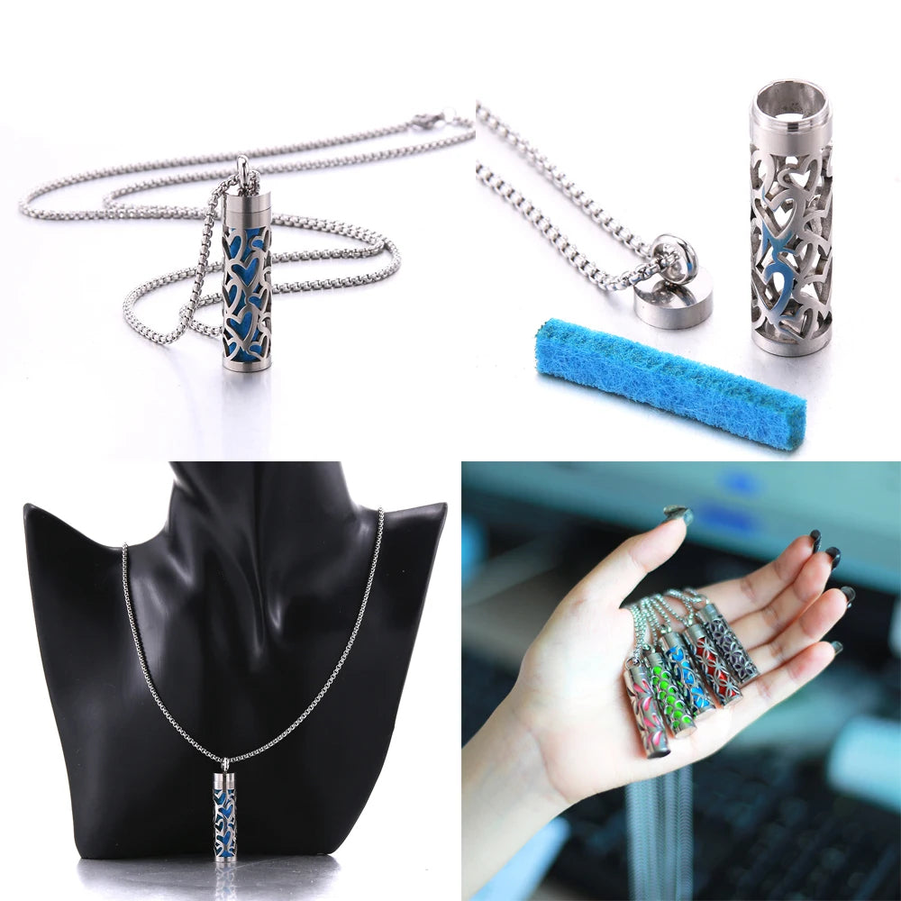 Aromatherapy Jewelry Necklaces Essential Oil Diffuser Necklace Stainless Steel