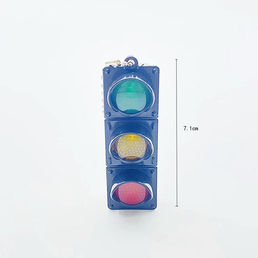 Mini Electronic Traffic Light Keychain Bag Pendant,Cute LED Flashing Pedestrian Light Keyring