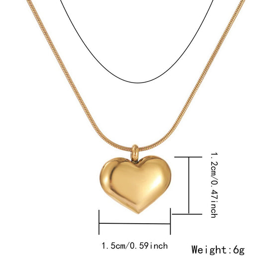 Vintage 18K Gold Plated Heart Pendant