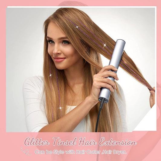 Hair Tinsel Glitter Fairy Extensions pack of 12