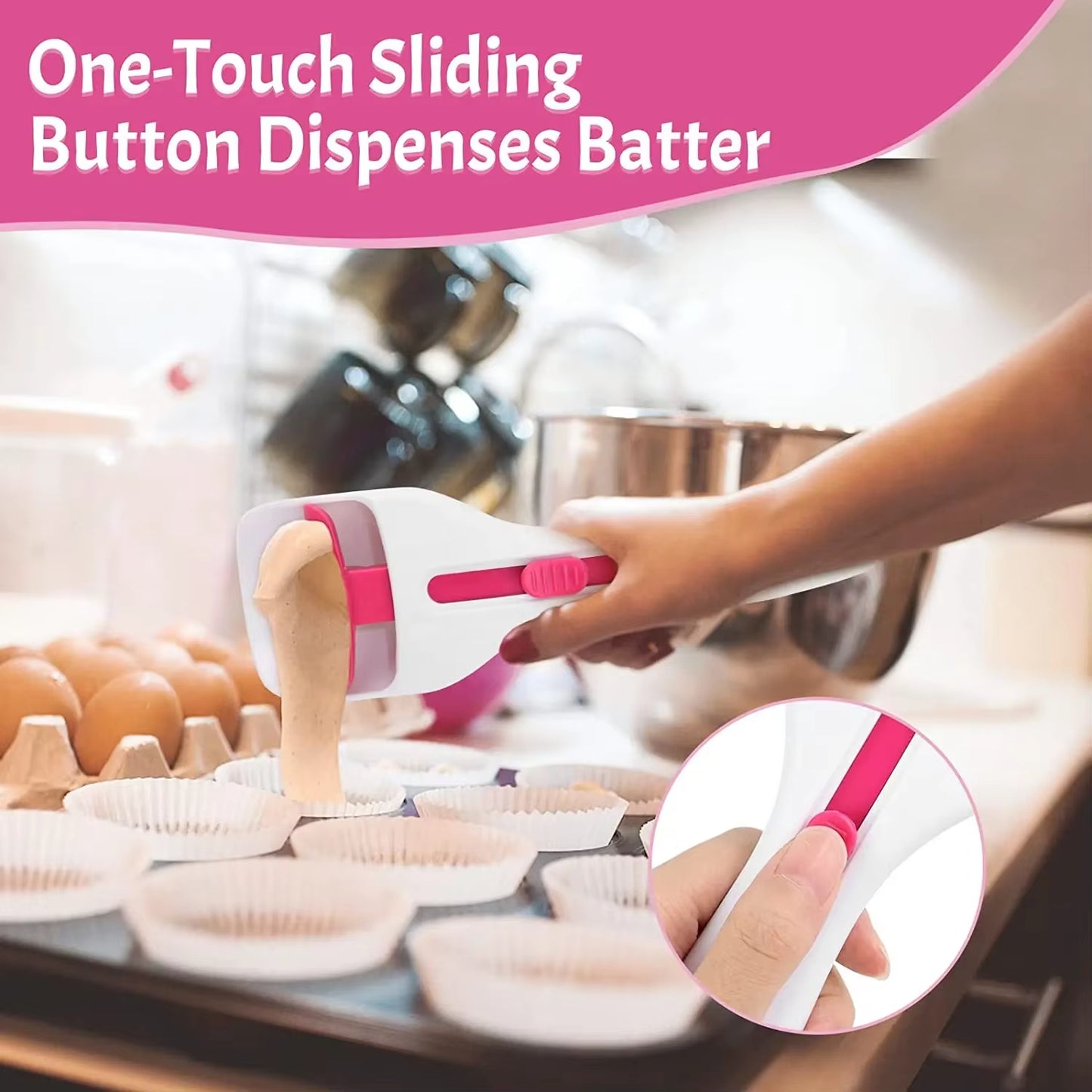 Chocolate Cake Batter Distribution Scoop