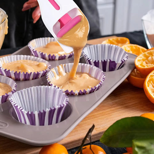 Chocolate Cake Batter Distribution Scoop