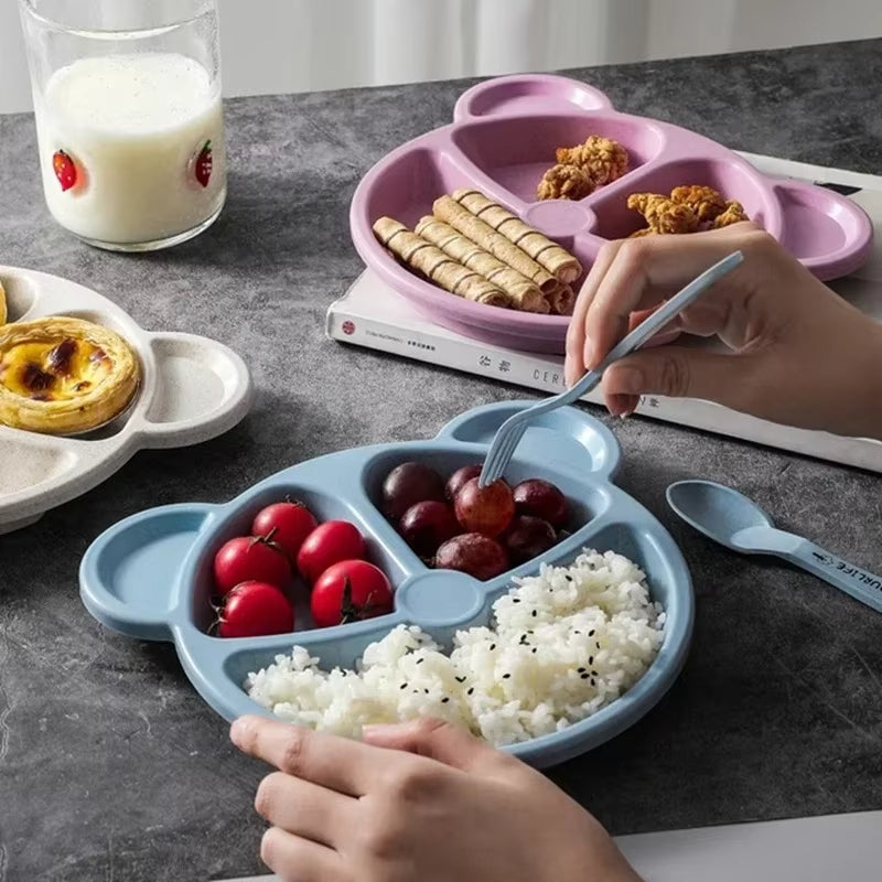 New Fractal Bear Kids Plate Set pack of 5