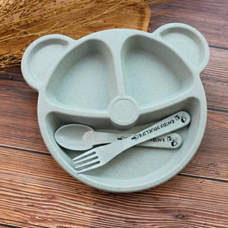 New Fractal Bear Kids Plate Set pack of 5