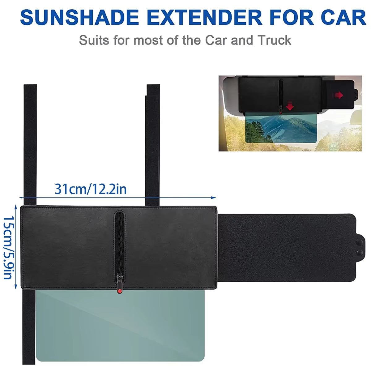 Car Visor Extension Extender Shield