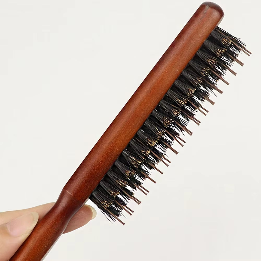 Natural Boar Bristle Hair Fluffy Comb