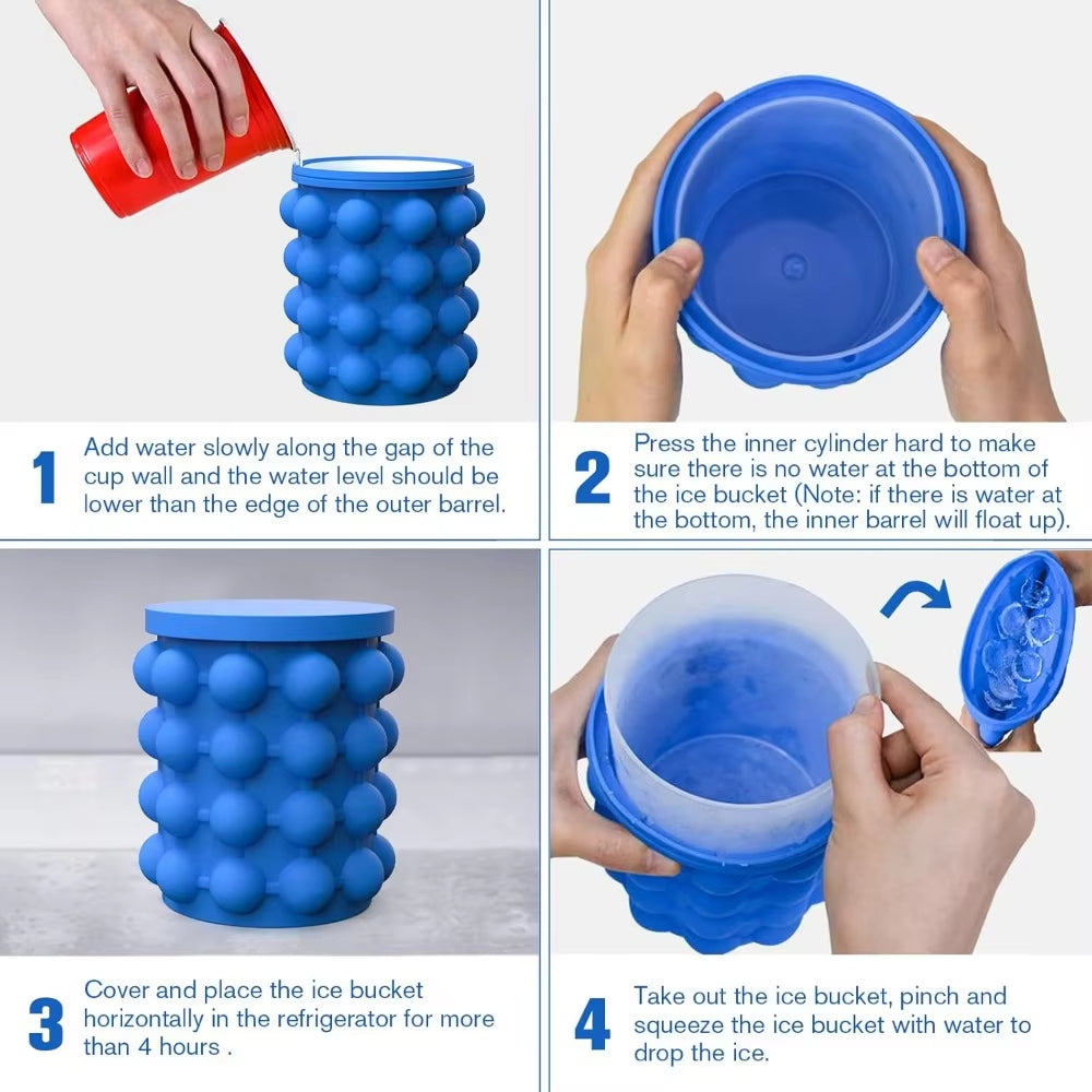 Silicone Ice cube Bucket