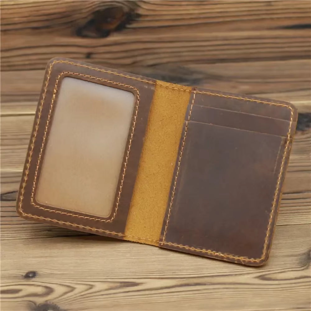 Handcraft Leather Credit Card Holder Vintage Small Wallet