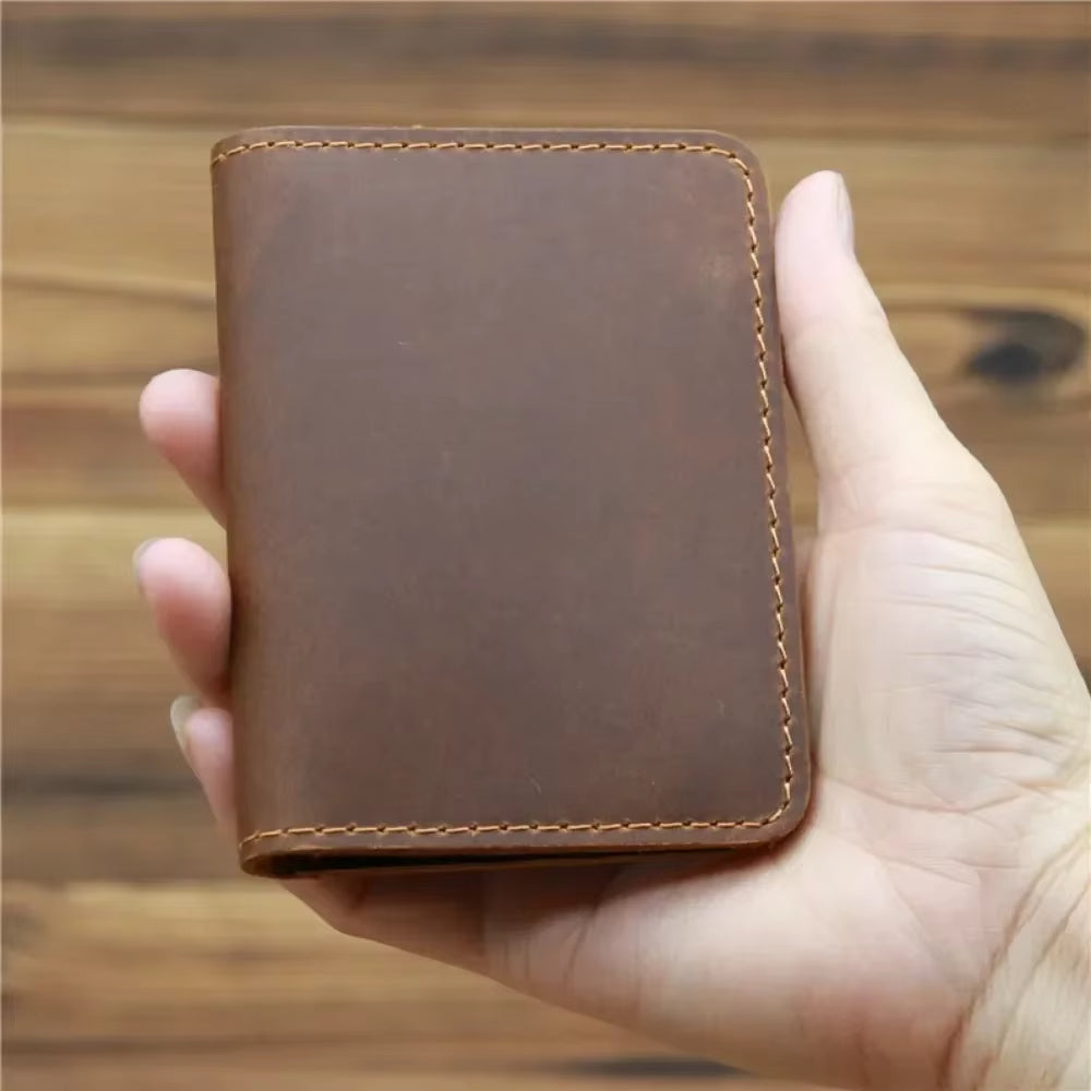 Handcraft Leather Credit Card Holder Vintage Small Wallet