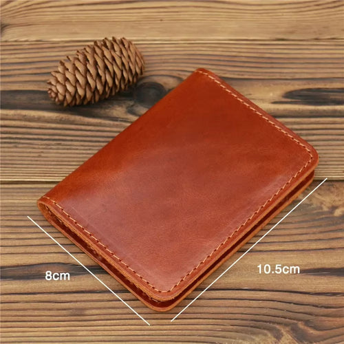 Handcraft Leather Credit Card Holder Vintage Small Wallet