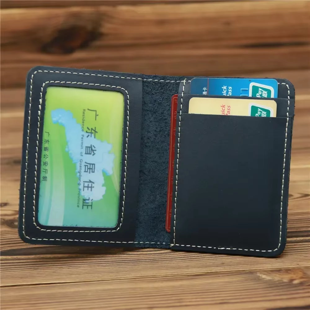 Handcraft Leather Credit Card Holder Vintage Small Wallet