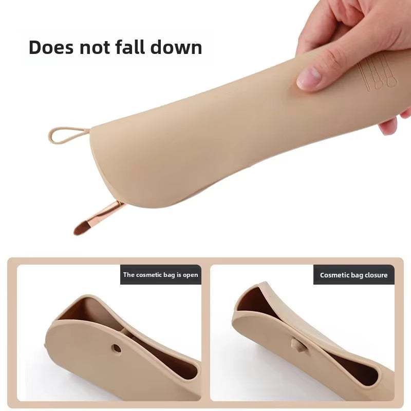 Portable Silicone Travel Cosmetic Storage Case for Brushes And Writing Utensils