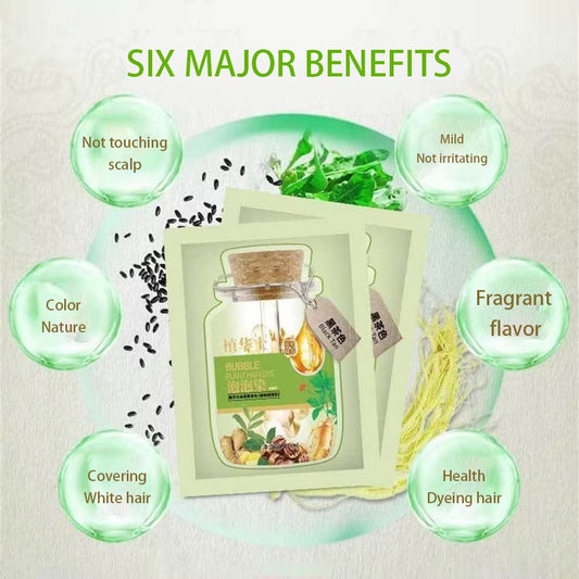 pack of 10 Pure Natural Herbal Hair Dye Shampoo