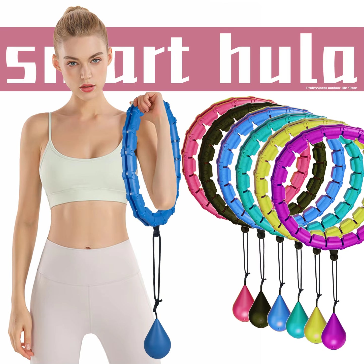 Adjustable Weighted Hula Exercise Hoops