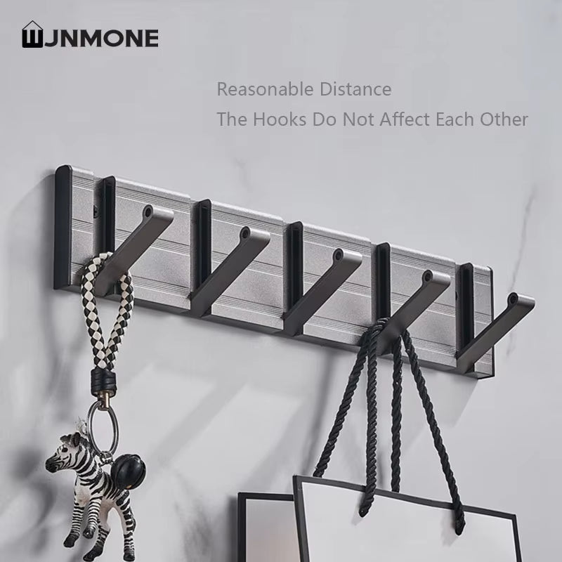 Foldable Steel Coat Rack Wall Hanger Shelves