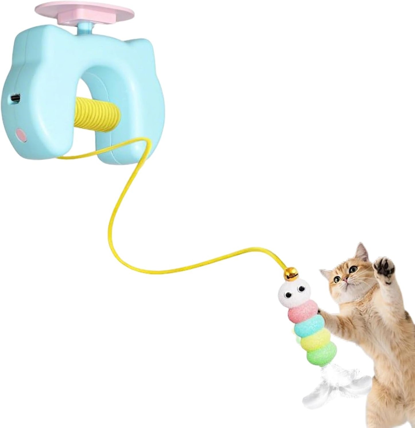 Interactive Pet Toy (Yoyo Ball + Feather) 🐱🎾