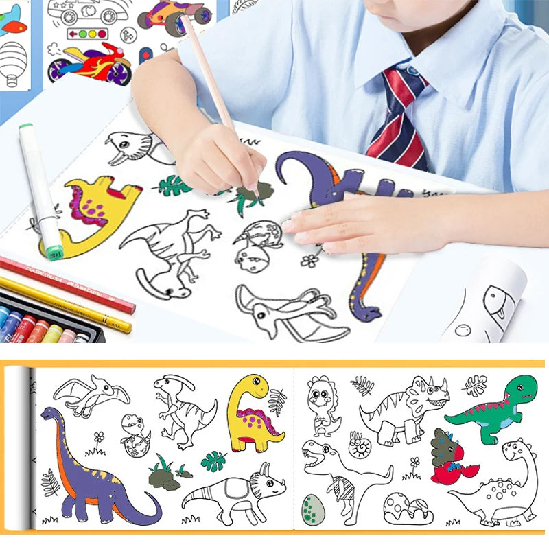 Imported Children's Coloring Drawing Roll Sticker