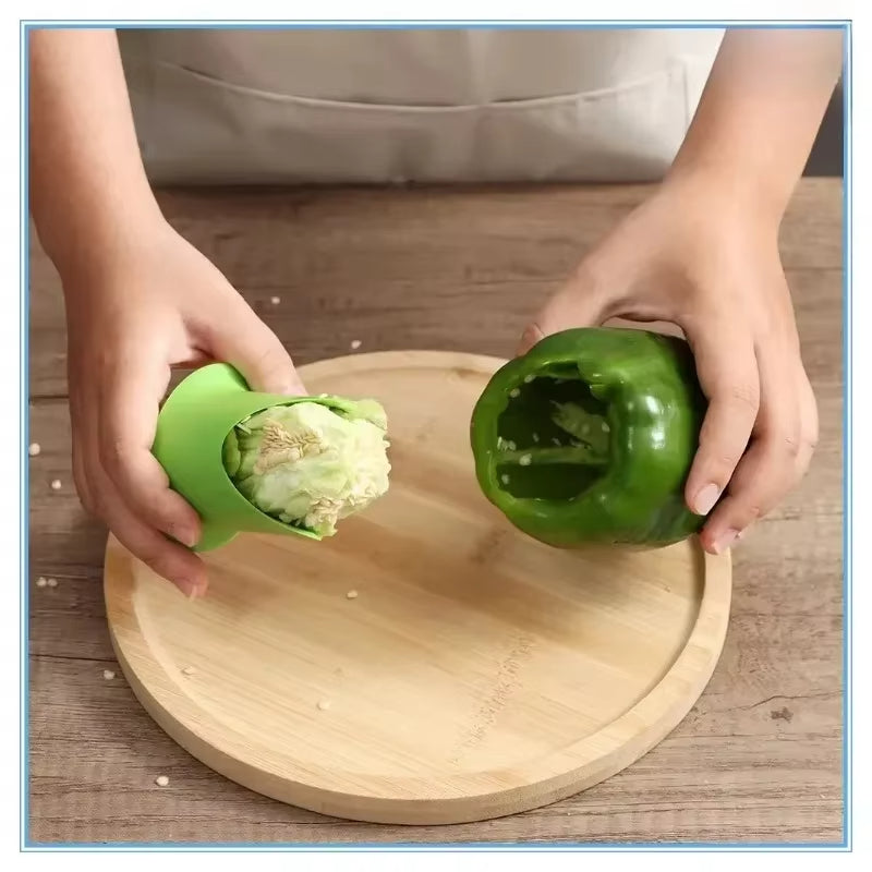 2-in-1 Fruit Pepper Corer Seed Removing Tool