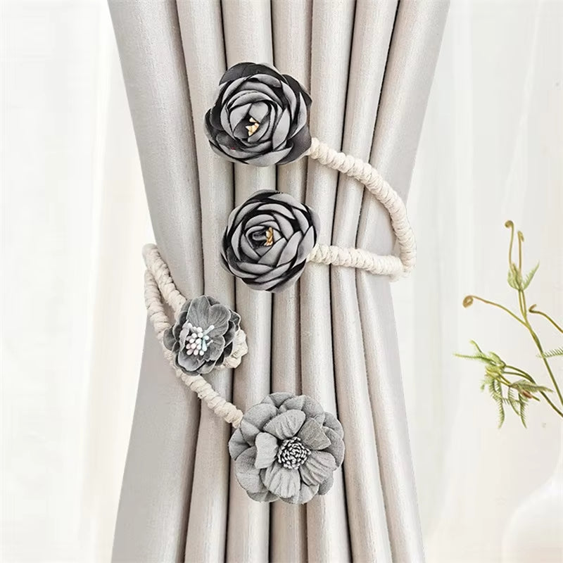 Flower Curtain Tiebacks pack of 2