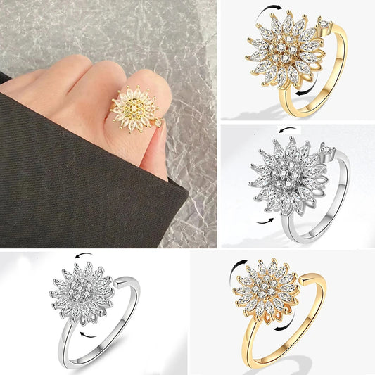 360° Rotatable Sunflower Opening Ring
