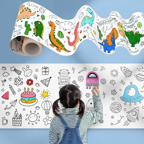 Imported Children's Coloring Drawing Roll Sticker