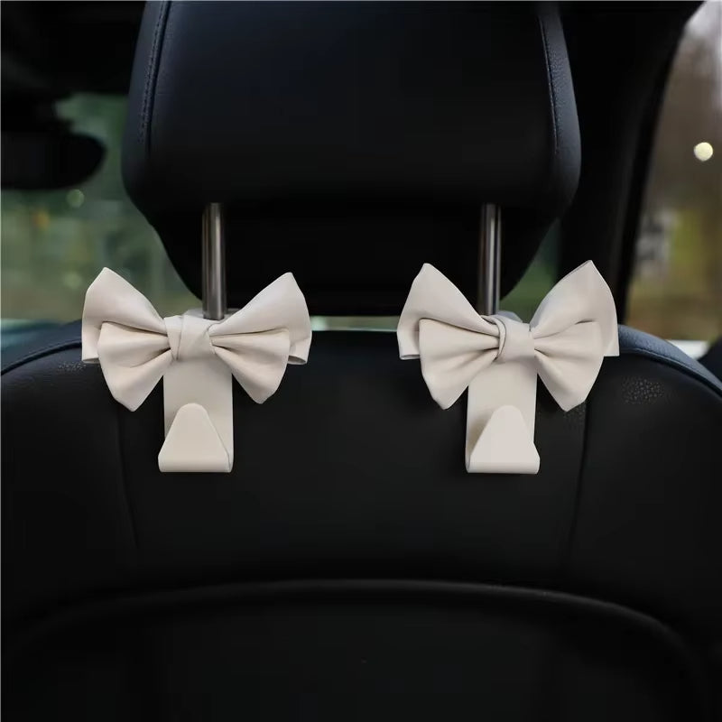 Car Seat Back Hook Bowknot Storage Hook 2pc