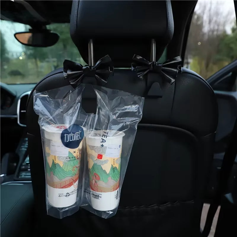 Car Seat Back Hook Bowknot Storage Hook 2pc