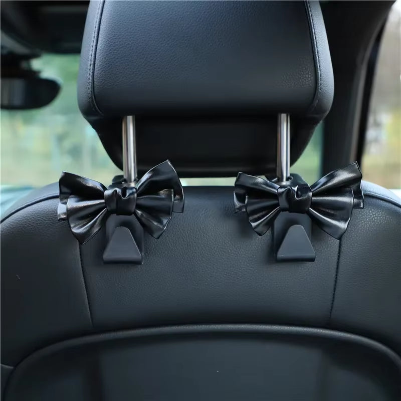 Car Seat Back Hook Bowknot Storage Hook 2pc